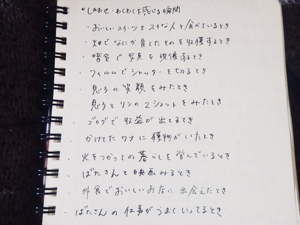 ワクワクすること